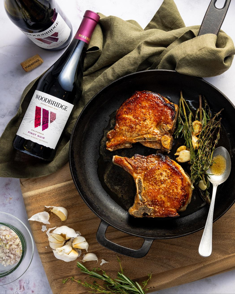Pork Chops with Pinot Noir Reduction Image