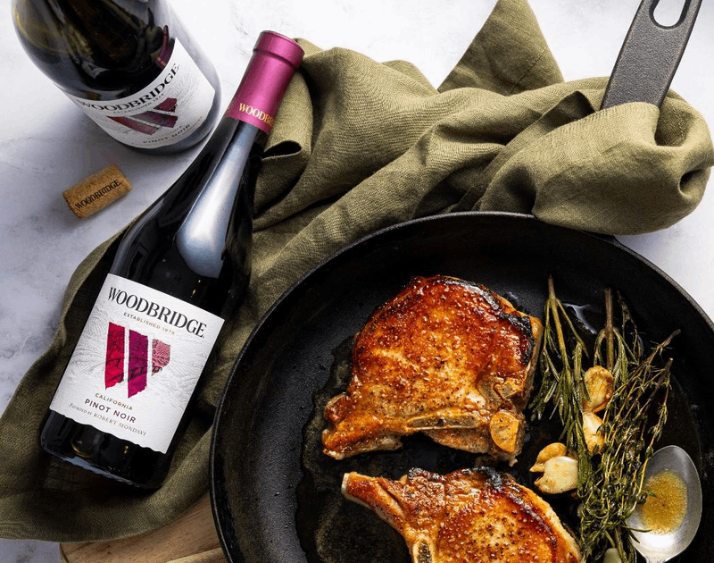 Pork Chops with Pinot Noir Reduction Image