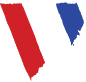 Woodbridge red white and blue logo